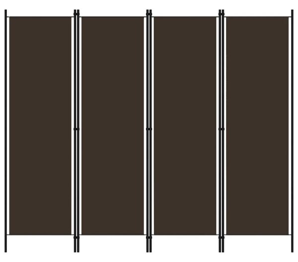 Paravan - Sobna pregrada s 4 panela smeđa 200 x 180 cm - Smeđa 4 1 Smeđa