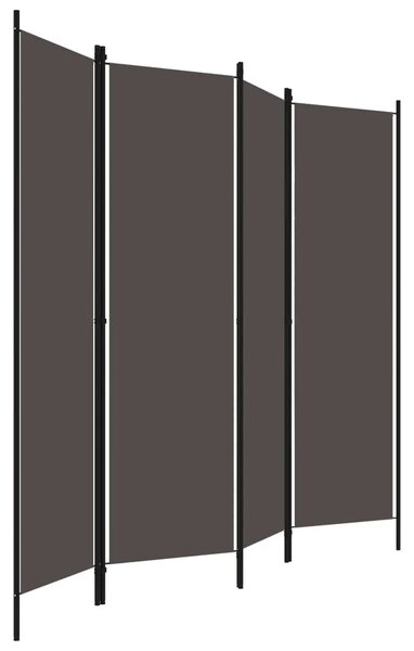 Paravan - Sobna pregrada s 4 panela antracit 200 x 180 cm - Antracit 4 1 Antracit