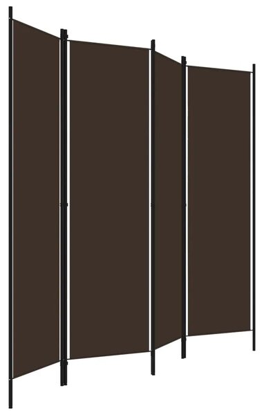 Paravan - Sobna pregrada s 4 panela smeđa 200 x 180 cm - Smeđa 4 1 Smeđa