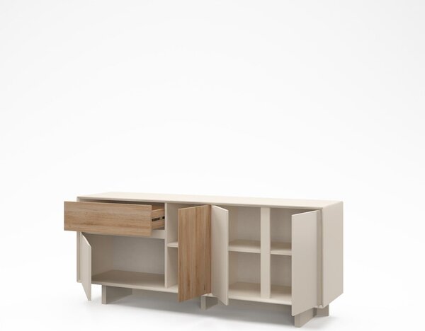 Bež/u prirodnoj boji komoda u dekoru hrasta 180x76x45 cm Carpi – Marckeric
