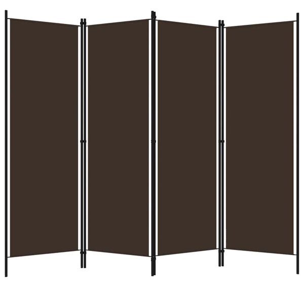 Paravan - Sobna pregrada s 4 panela smeđa 200 x 180 cm - Smeđa 4 1 Smeđa