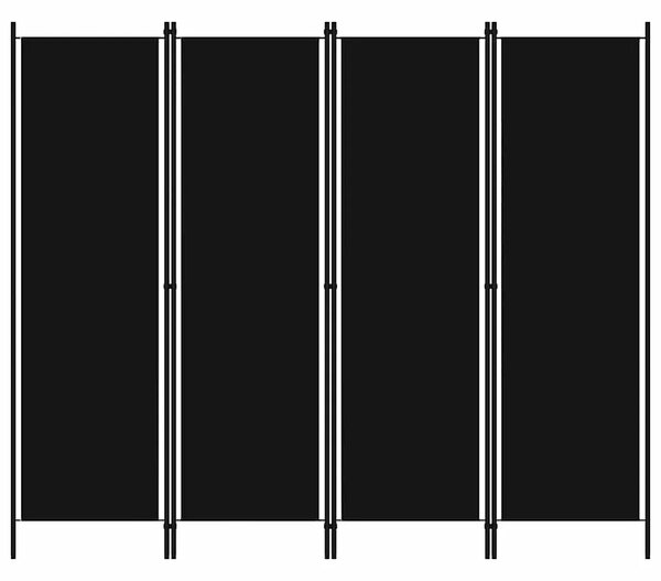 Paravan - Sobna pregrada s 4 panela crna 200 x 180 cm - Crna 4 1 Crna