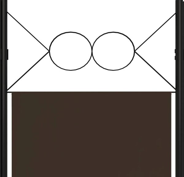 Paravan - Sobna pregrada s 5 panela smeđa 200 x 180 cm - Smeđa 5 1 Smeđa