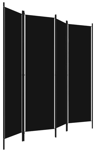Paravan - Sobna pregrada s 4 panela crna 200 x 180 cm - Crna 4 1 Crna
