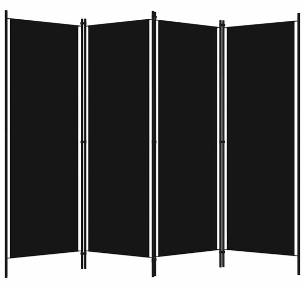 Paravan - Sobna pregrada s 4 panela crna 200 x 180 cm - Crna 4 1 Crna