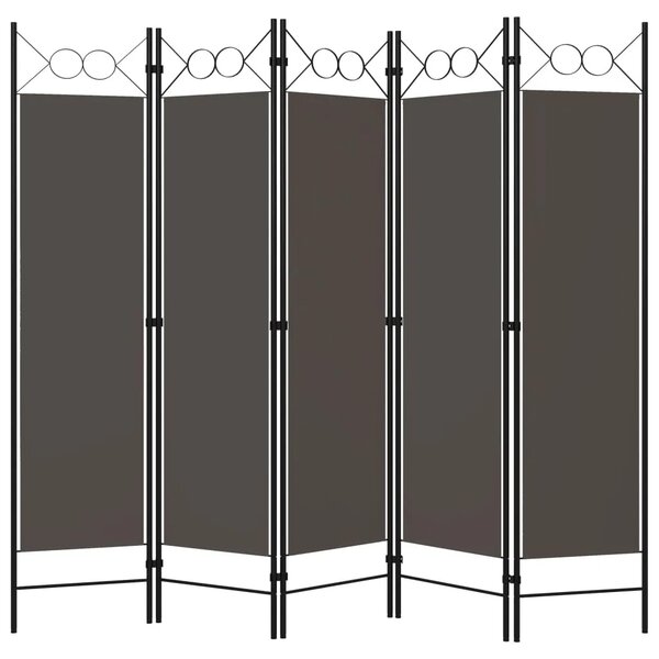 Paravan - Sobna pregrada s 5 panela antracit 200 x 180 cm - Antracit 5 1 Antracit