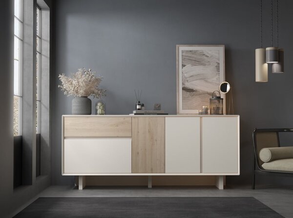 Bež/u prirodnoj boji komoda u dekoru hrasta 180x76x45 cm Carpi – Marckeric
