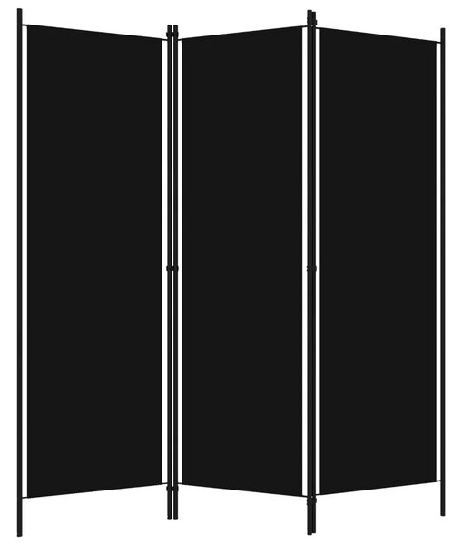 Paravan - Sobna pregrada s 3 panela crna 150 x 180 cm - Crna 3 1 Crna