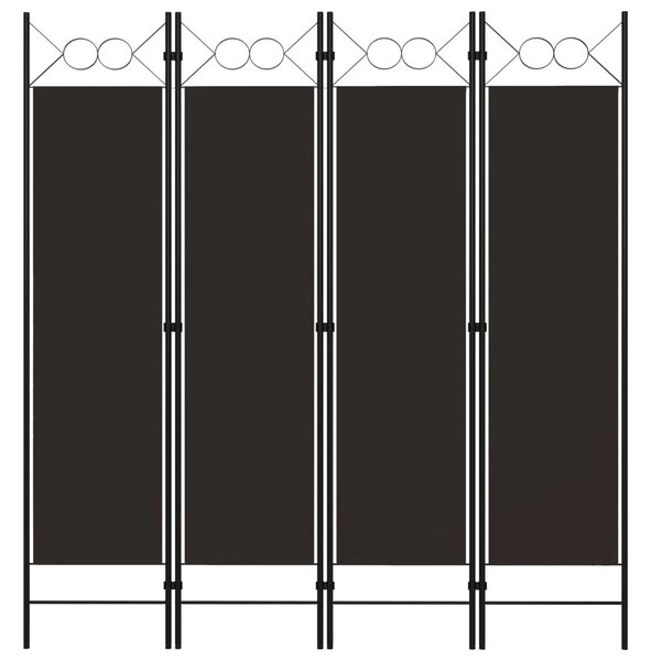 Paravan - Sobna pregrada s 4 panela smeđa 160 x 180 cm - Smeđa 4 1 Smeđa