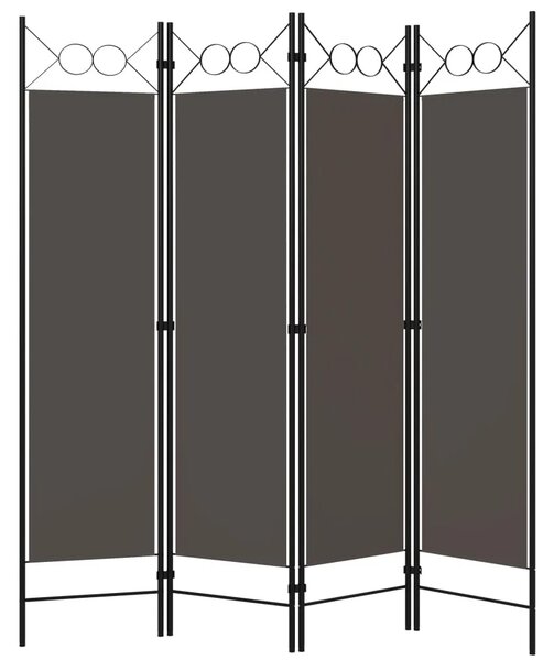 Paravan - Sobna pregrada s 4 panela antracit 160 x 180 cm - Antracit 4 1 Antracit