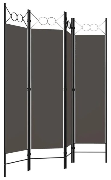 Paravan - Sobna pregrada s 4 panela antracit 160 x 180 cm - Antracit 4 1 Antracit