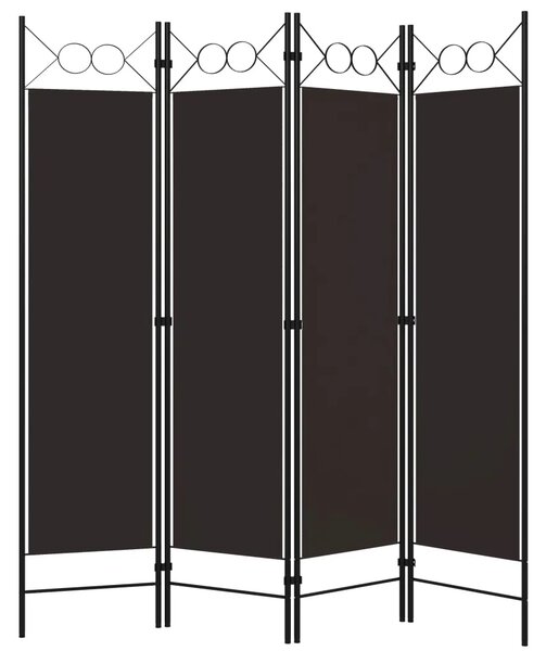 Paravan - Sobna pregrada s 4 panela smeđa 160 x 180 cm - Smeđa 4 1 Smeđa