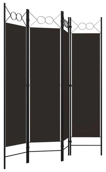 Paravan - Sobna pregrada s 4 panela smeđa 160 x 180 cm - Smeđa 4 1 Smeđa