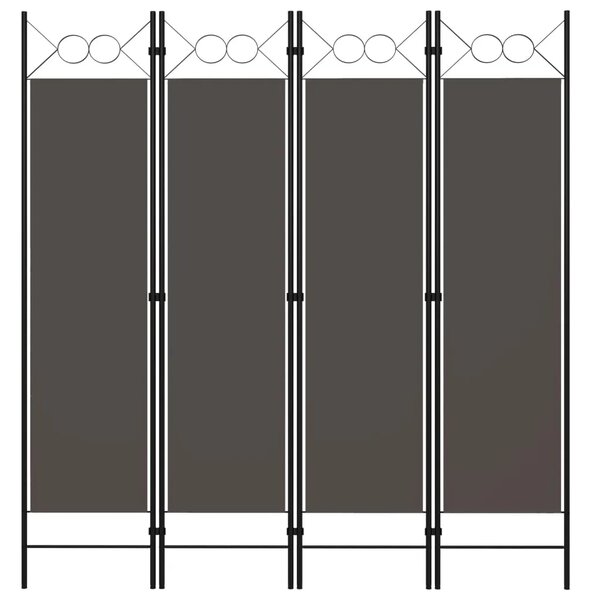Paravan - Sobna pregrada s 4 panela antracit 160 x 180 cm - Antracit 4 1 Antracit