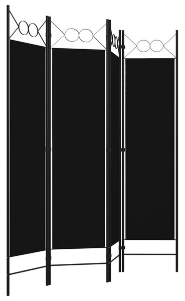 Paravan - Sobna pregrada s 4 panela crna 160 x 180 cm - Crna 4 1 Crna