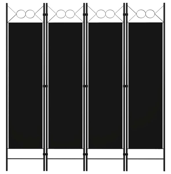 Paravan - Sobna pregrada s 4 panela crna 160 x 180 cm - Crna 4 1 Crna