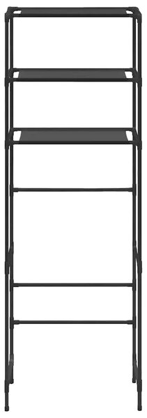 Stalak za pohranu iznad toaleta s 3 razine crni 53x28x169 cm - Crna 53 x 28 x 169 cm Crna 53 x 28 x 169 cm