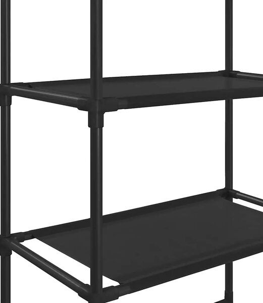 Stalak za pohranu iznad toaleta s 3 razine crni 53x28x169 cm - Crna 53 x 28 x 169 cm Crna 53 x 28 x 169 cm