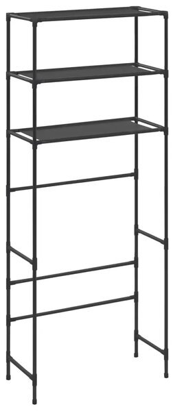 Stalak za pohranu iznad perilice 3 razine crni 69 x 28 x 169 cm - Crna 69 x 28 x 169 cm Crna 69 x 28 x 169 cm