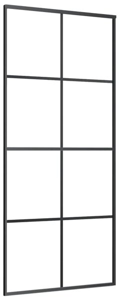 Klizna vrata od aluminija i stakla ESG 90 x 205 cm crna - Crna 90 x 205 cm 1 Matirano