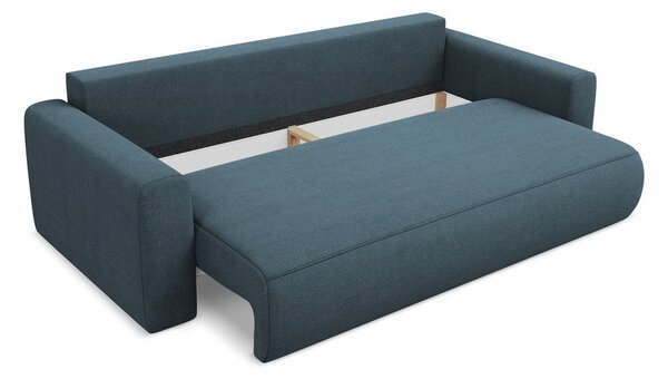 Plava sklopiva/s prostorom za odlaganje sofa 238 cm Kapua – Makamii