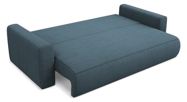 Plava sklopiva/s prostorom za odlaganje sofa 238 cm Kapua – Makamii
