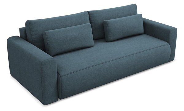 Plava sklopiva/s prostorom za odlaganje sofa 238 cm Kapua – Makamii