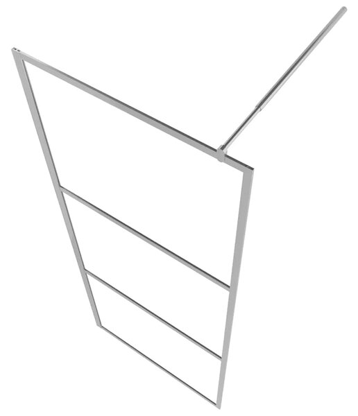 Pregrada za tuširanje s prozirnim staklom ESG 90 x 195 cm - Srebrno 90 x 195 cm Transparentan Srebrna