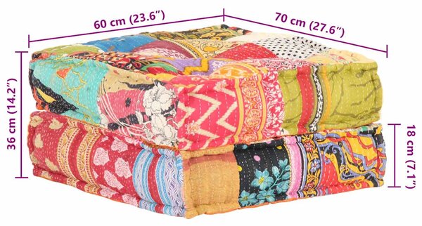 Tabure od tkanine 60 x 70 x 36 cm s patchworkom - Patchwork 1 naslon za noge Patchwork
