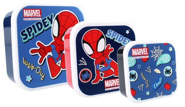 Disney Spidey Fresh Bites set posudica za grickalice - plavi, 3-dijelni