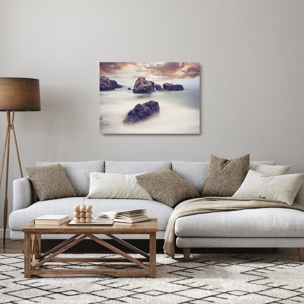 Staklena slika litica u magli (70x50 cm)