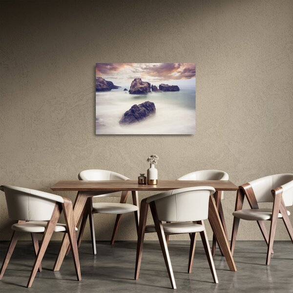 Staklena slika litica u magli (70x50 cm)