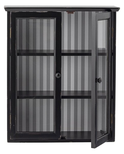 Crna viseća vitrina od masivne jele 51,5x66,5x22,5 cm Hazem – Bloomingville