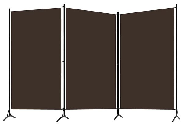 Paravan - Sobna pregrada s 3 panela smeđa 260 x 180 cm - Smeđa 260 x 180 cm 1 1