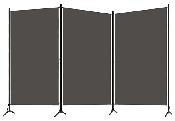 Paravan - Sobna pregrada s 3 panela antracit 260 x 180 cm - Antracit 260 x 180 cm 1 1