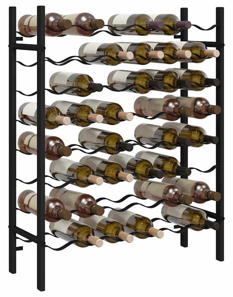 Stalak za vino za 48 boca crni metalni - Crna 1 1 48