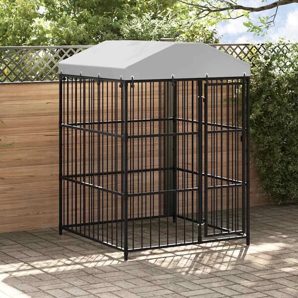 Vanjski kavez za pse s krovom 150 x 150 x 210 cm