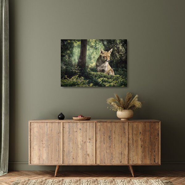 Staklena slika lisice (70x50 cm)