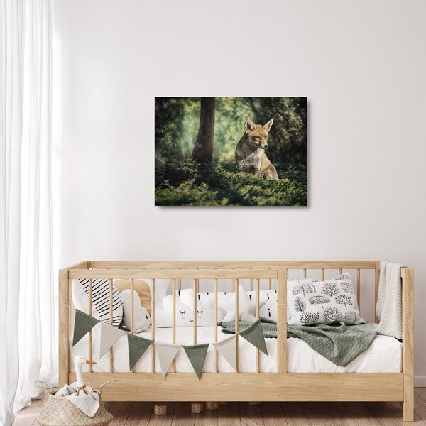 Staklena slika lisice (70x50 cm)