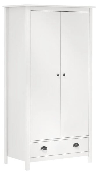 Dvokrilni ormar Hill bijeli 89 x 50 x 170 cm masivna borovina - Bijela 1 1 Bijela