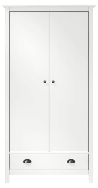 Dvokrilni ormar Hill bijeli 89 x 50 x 170 cm masivna borovina - Bijela 1 1 Bijela