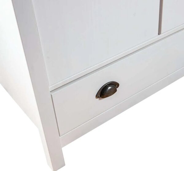 Dvokrilni ormar Hill bijeli 89 x 50 x 170 cm masivna borovina - Bijela 1 1 Bijela