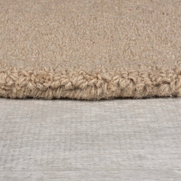 Sivo-bež ručno rađena vunena staza 80x230 cm Mia Ellipse – Flair Rugs