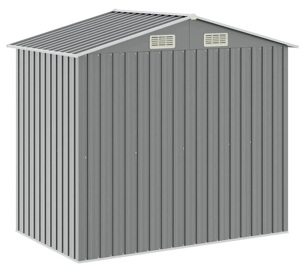Vrtna kućica sa stalkom siva 205 x 130 x 183 cm željezna - Siva 1 Siva