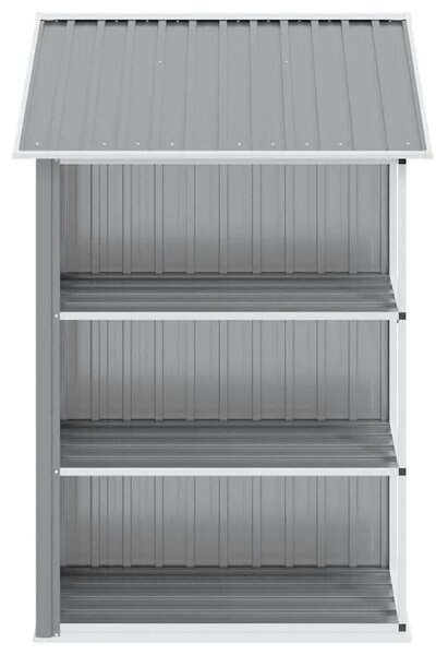 Vrtna kućica sa stalkom siva 205 x 130 x 183 cm željezna - Siva 1 Siva