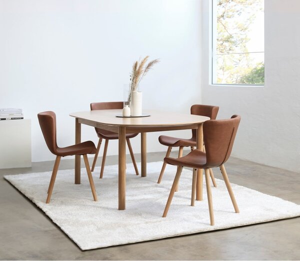Smeđe metalne blagovaonske stolice u setu 2 kom Teslin – Unique Furniture