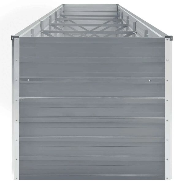 Povišena gredica - Vrtna gredica od pocinčanog čelika 480x80x77 cm siva - Siva 480 x 80 x 77 cm 1 480 x 80 x 77 cm