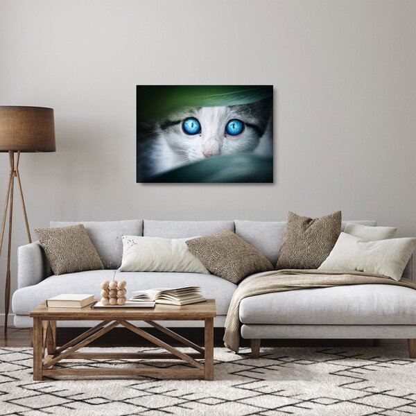 Staklena slika mačke (70x50 cm)