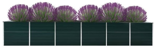 Povišena gredica - Vrtna gredica od pocinčanog čelika 480x80x77 cm zelena - Zelena 480 x 80 x 77 cm 1