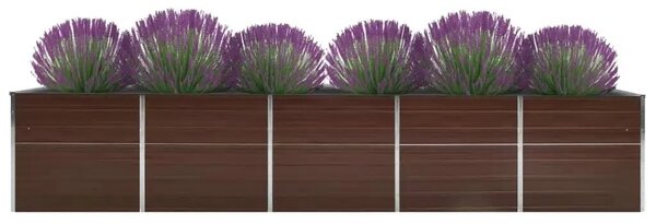 Povišena gredica - Vrtna gredica od pocinčanog čelika 400x80x45 cm smeđa - Smeđa 400 x 80 x 45 cm 1 400 x 80 x 45 cm
